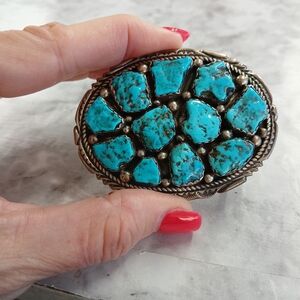 Navajo Turquoise & .925 Belt Buckle